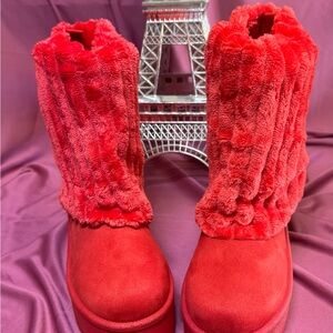 Glaze Red Winter Boots for Women